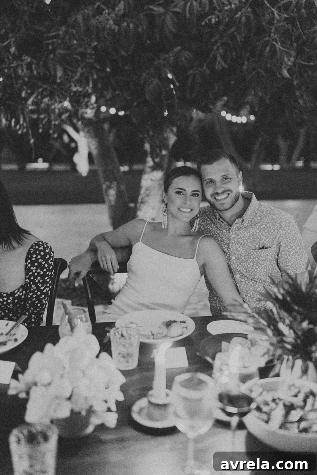 The groom looking dapper and happy, enjoying the evening's festivities at Acre Baja