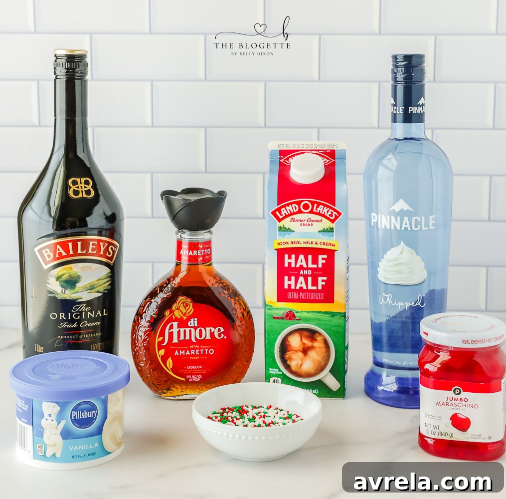 Frosted Sugar Dream 4 Ingredients for a festive sugar cookie cocktail martini
