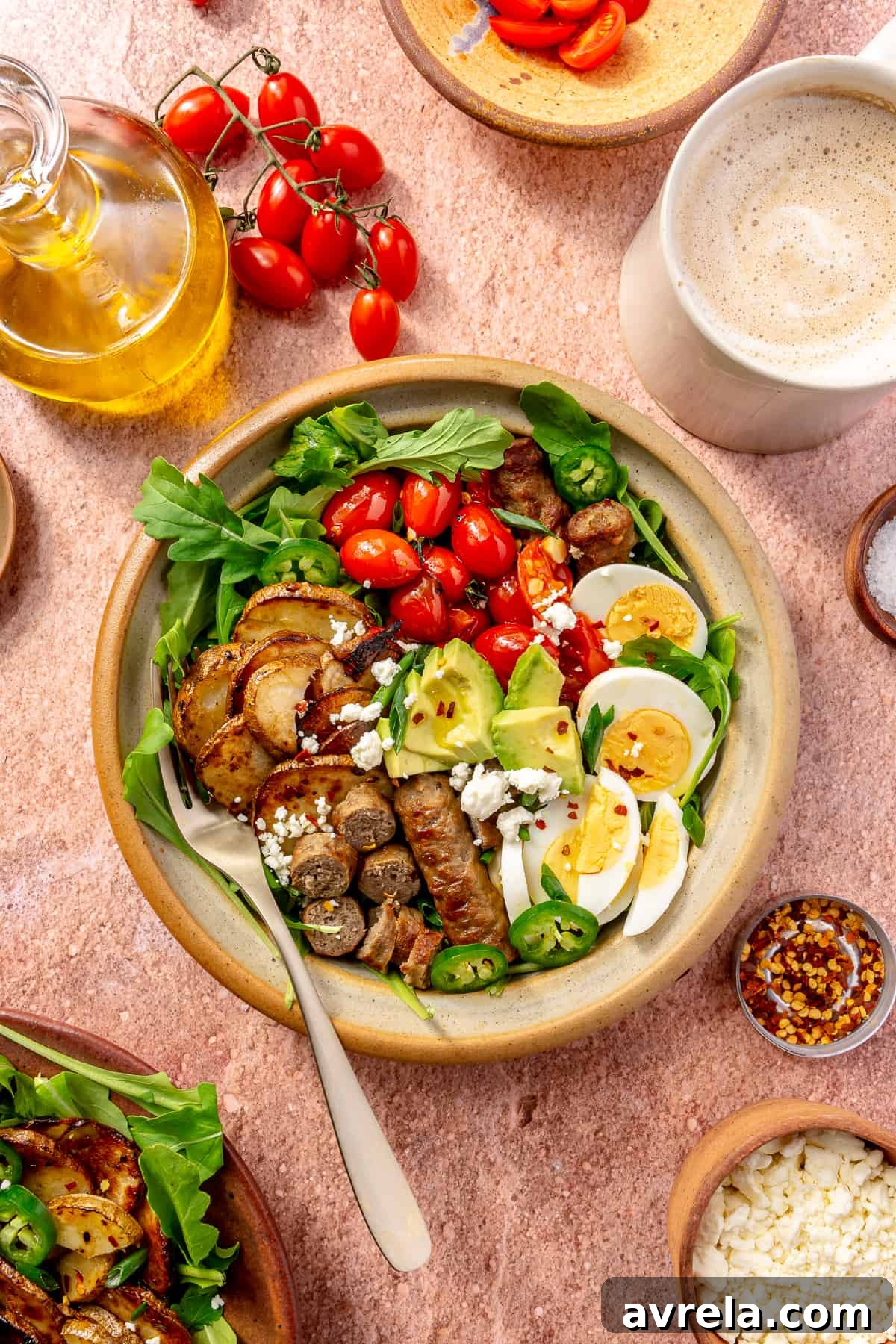 The hero image for the 15-Minute High-Protein Lunch Bowl recipe, showcasing a beautifully arranged, vibrant and appetizing meal.