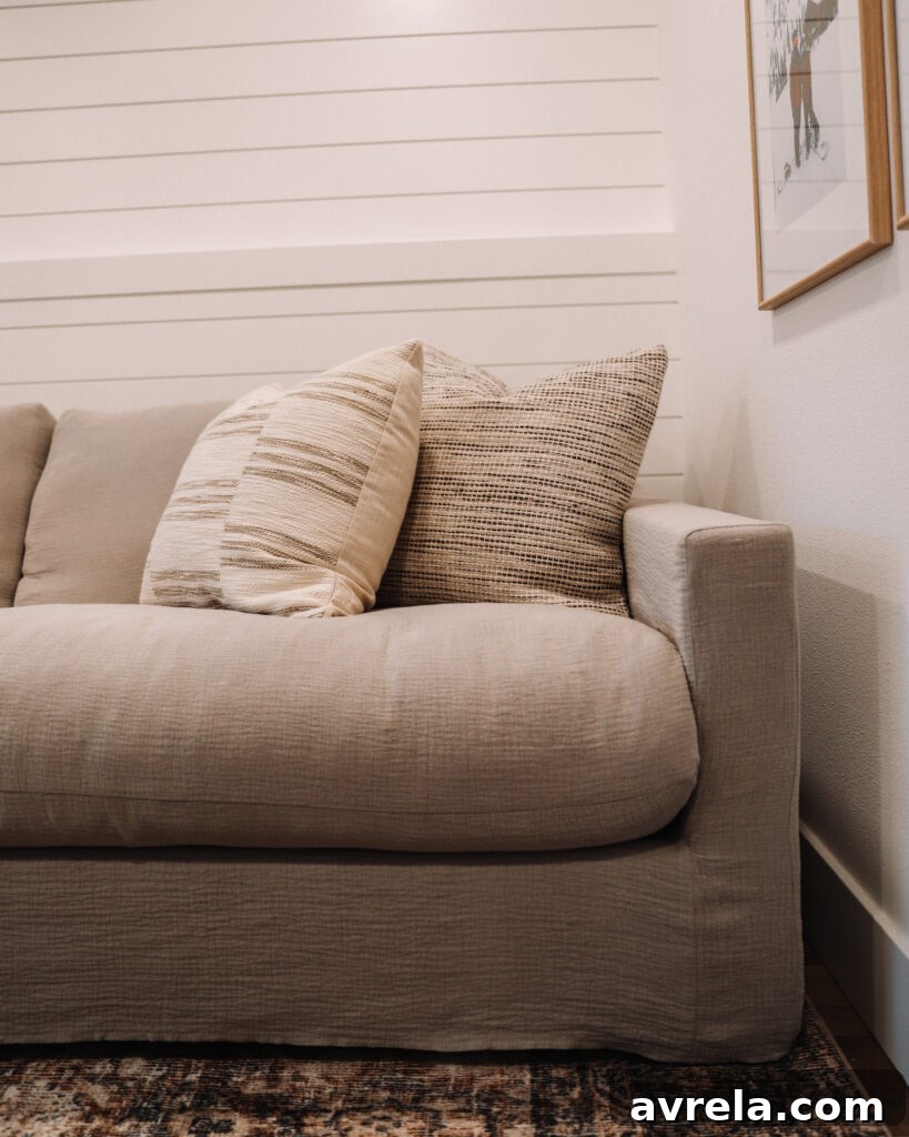 Cozy Downstairs Living: Our Finished Retreat 4 Stylish living room design with fireplace