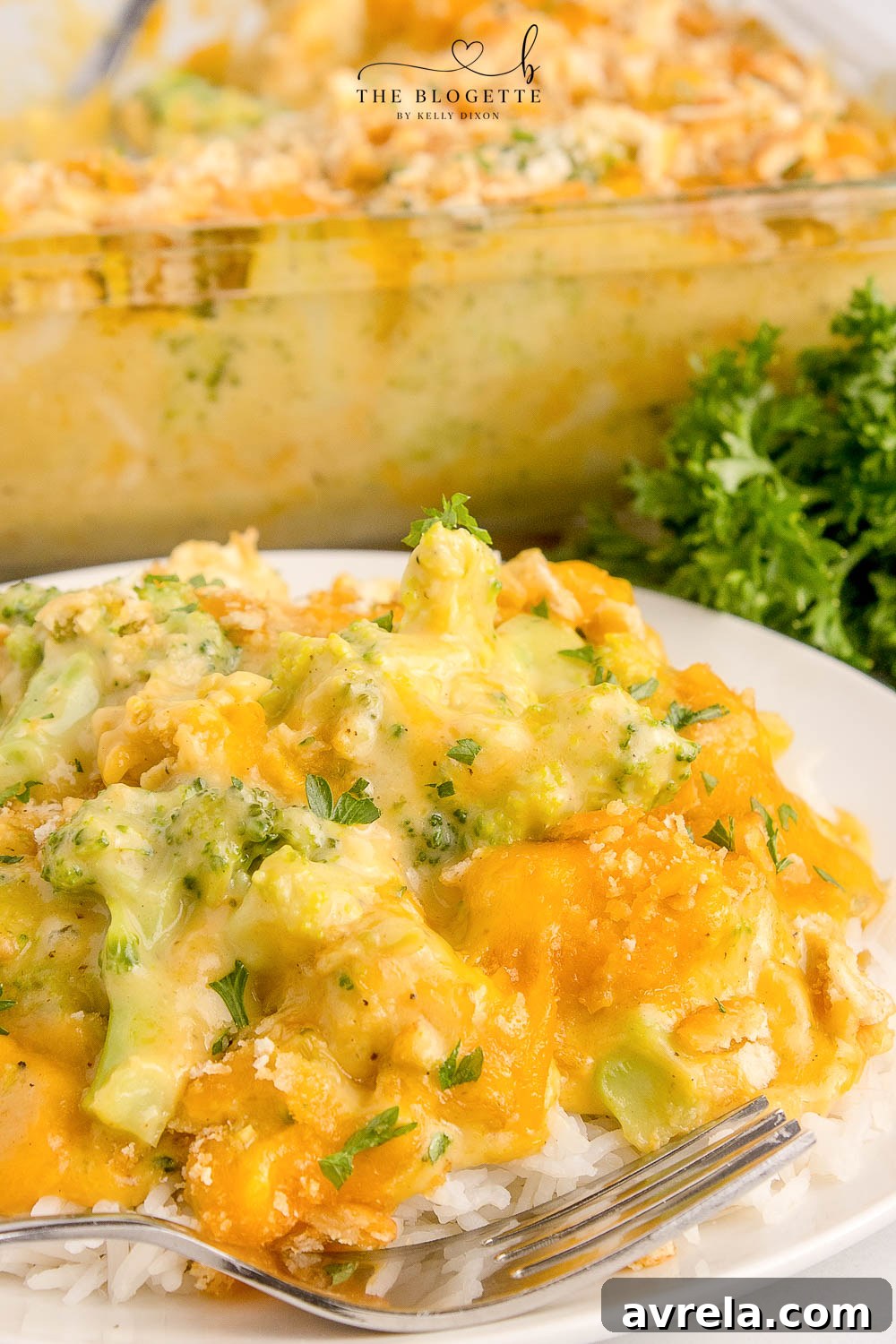 The full Chicken Divan casserole, ready to be served, highlighting its comforting appearance and golden-brown crust.
