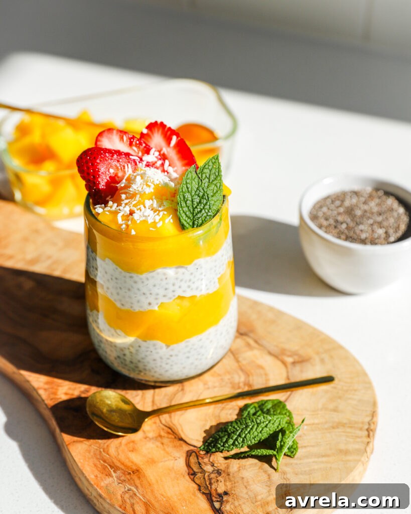 Tropical Mango Coconut Chia Bliss 4 Bowl of coconut milk and other liquids being blended for the chia pudding base.