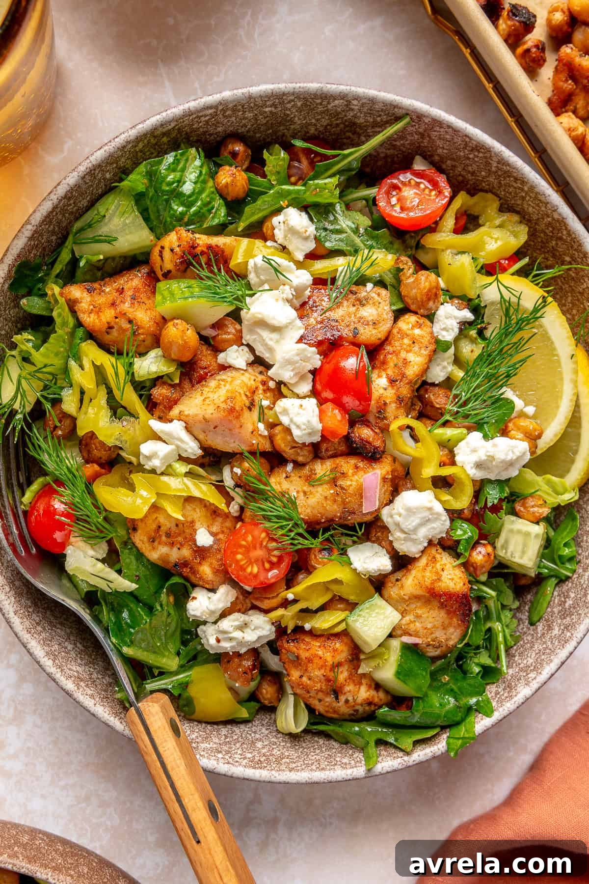 Sheet Pan Greek Chicken and Chickpea Salad