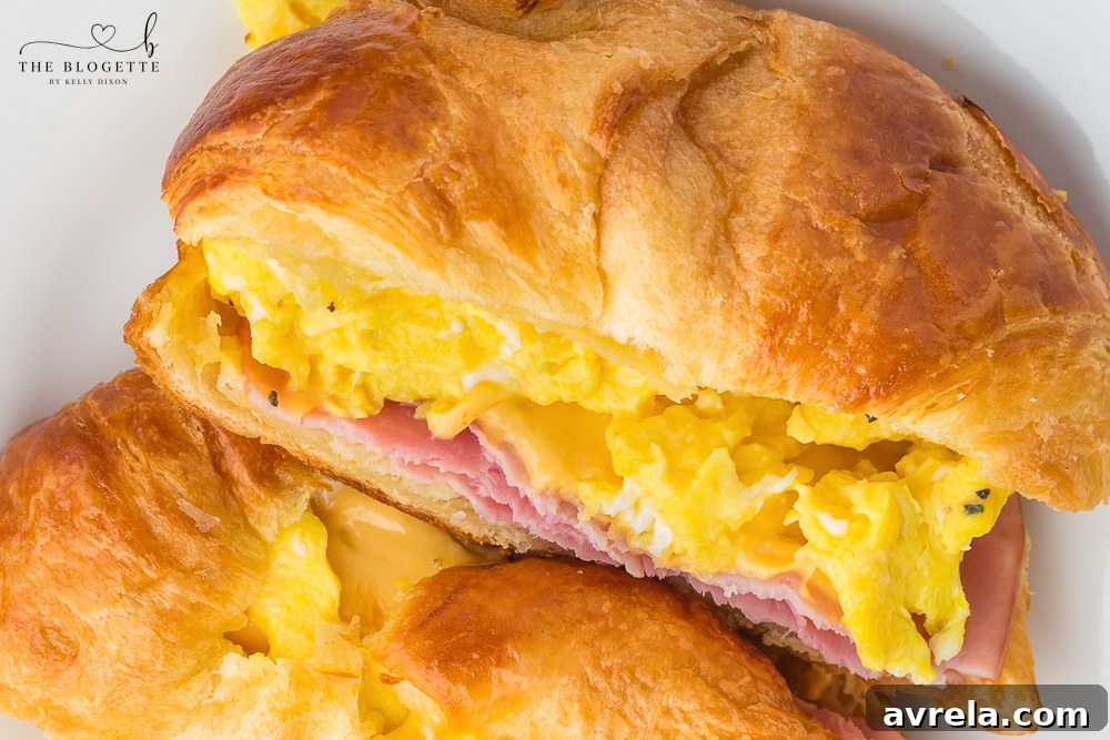 Golden Croissant Breakfast Sandwiches 9 Croissant Breakfast Sandwiches