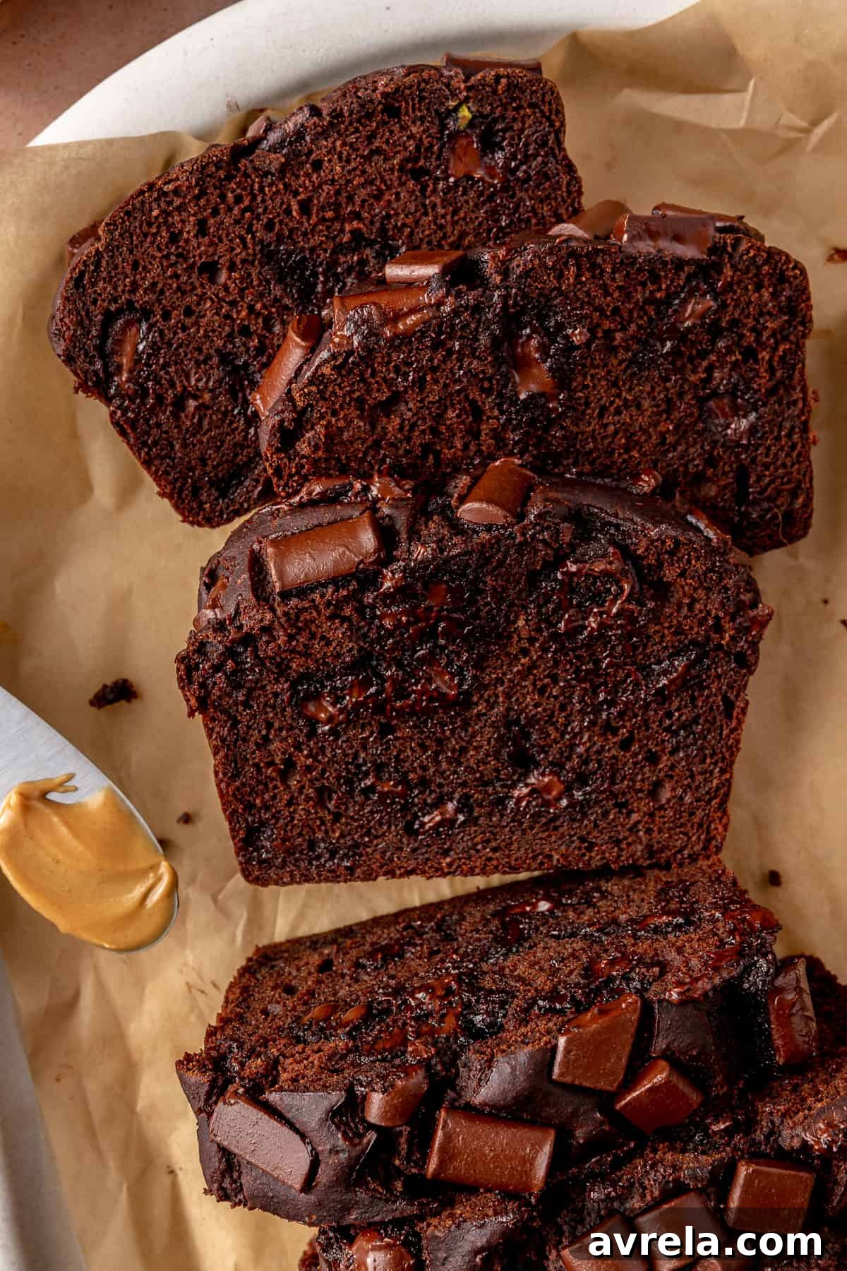 Fudgy Double Chocolate Zucchini Loaf 2 Double Chocolate Zucchini Blender Bread