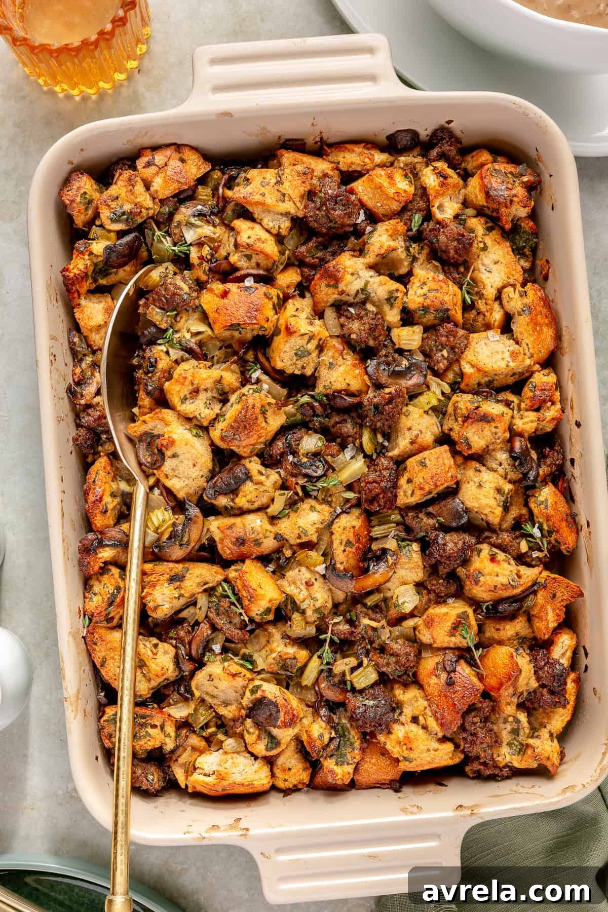 Sourdough Sausage & Mushroom Stuffing recipe hero image