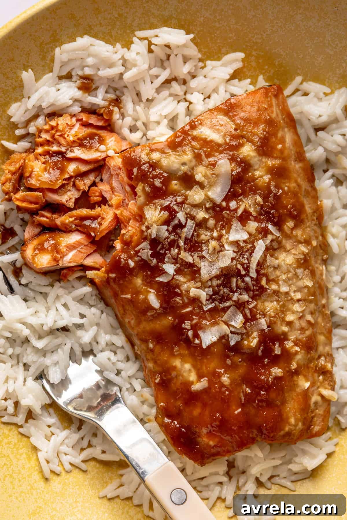 Miso-Ginger Glazed Salmon with Coconut Rice