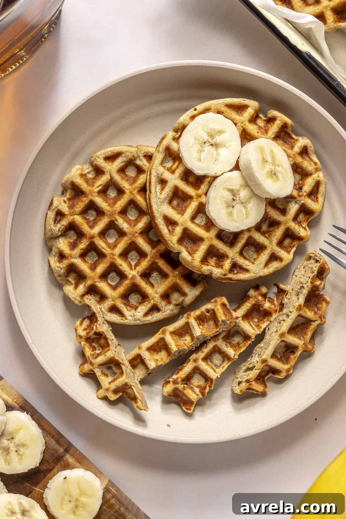 Delicious mini banana waffles for toddlers