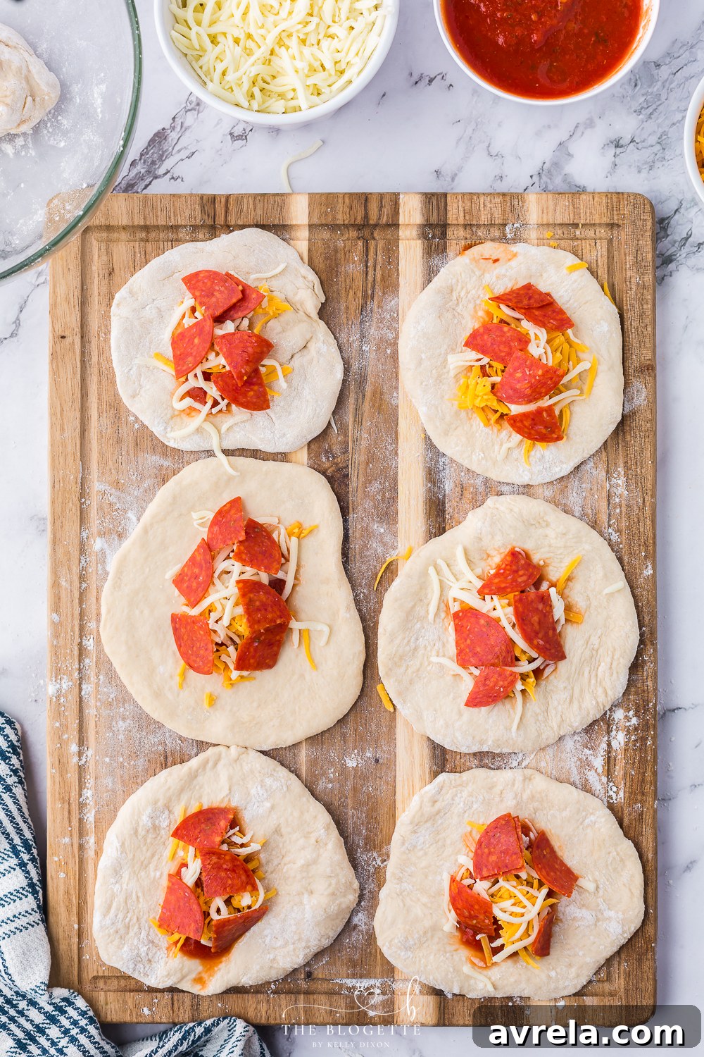 Pepperoni and cheese hot pockets
