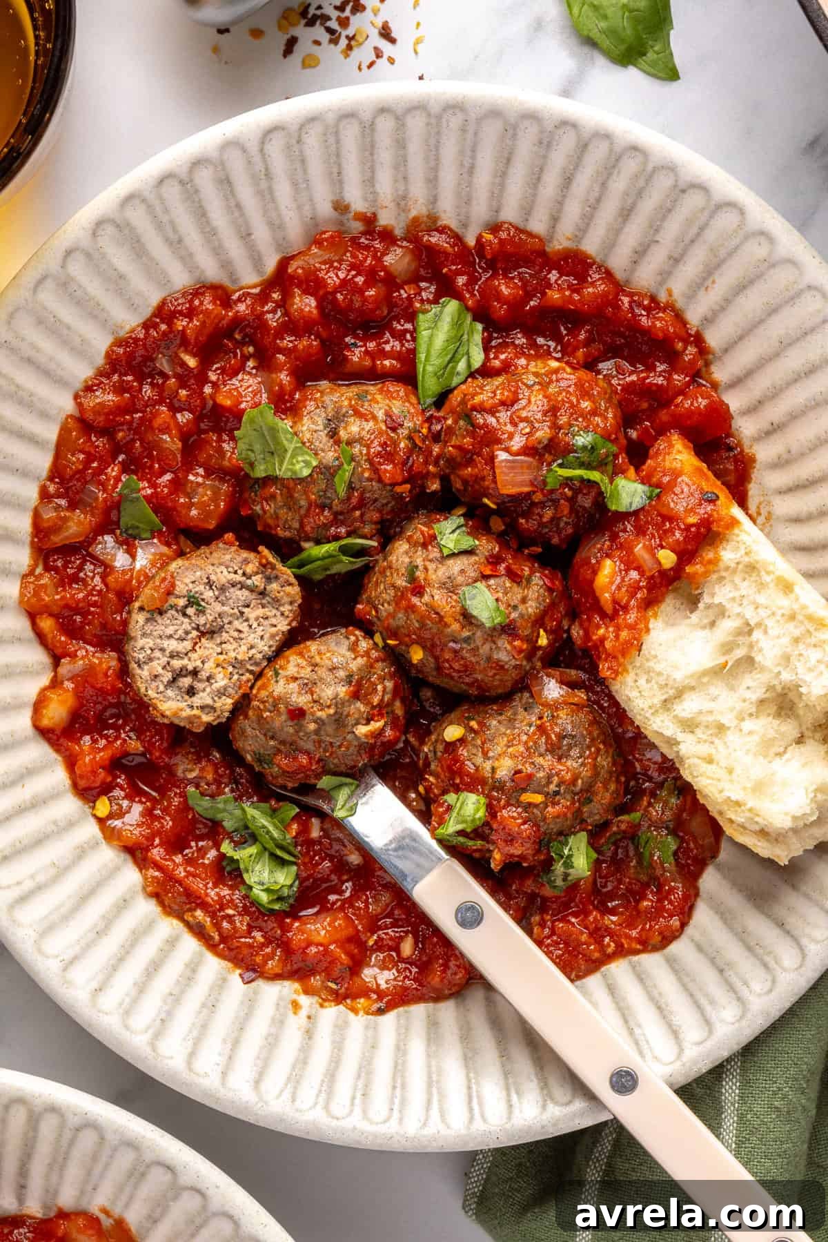 Savory Italian Meatballs in Fresh Homemade Marinara 2 Italian Meatballs in Homemade Marinara