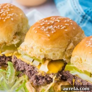 Big Mac Sliders in a baking dish