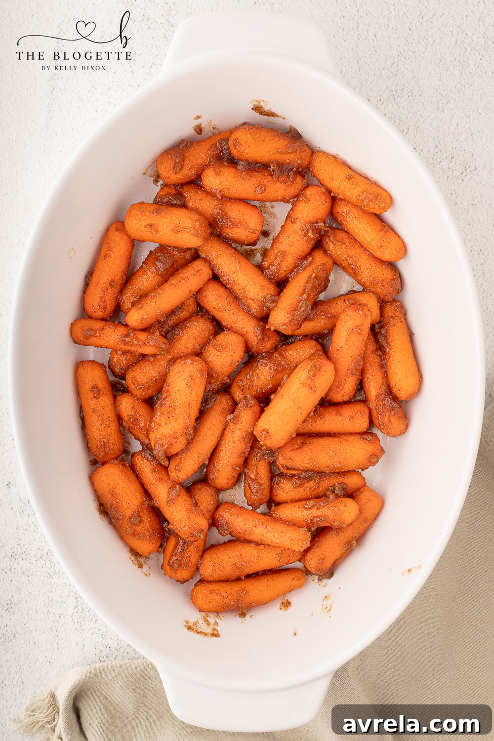 Transfer the baby carrots to the baking dish