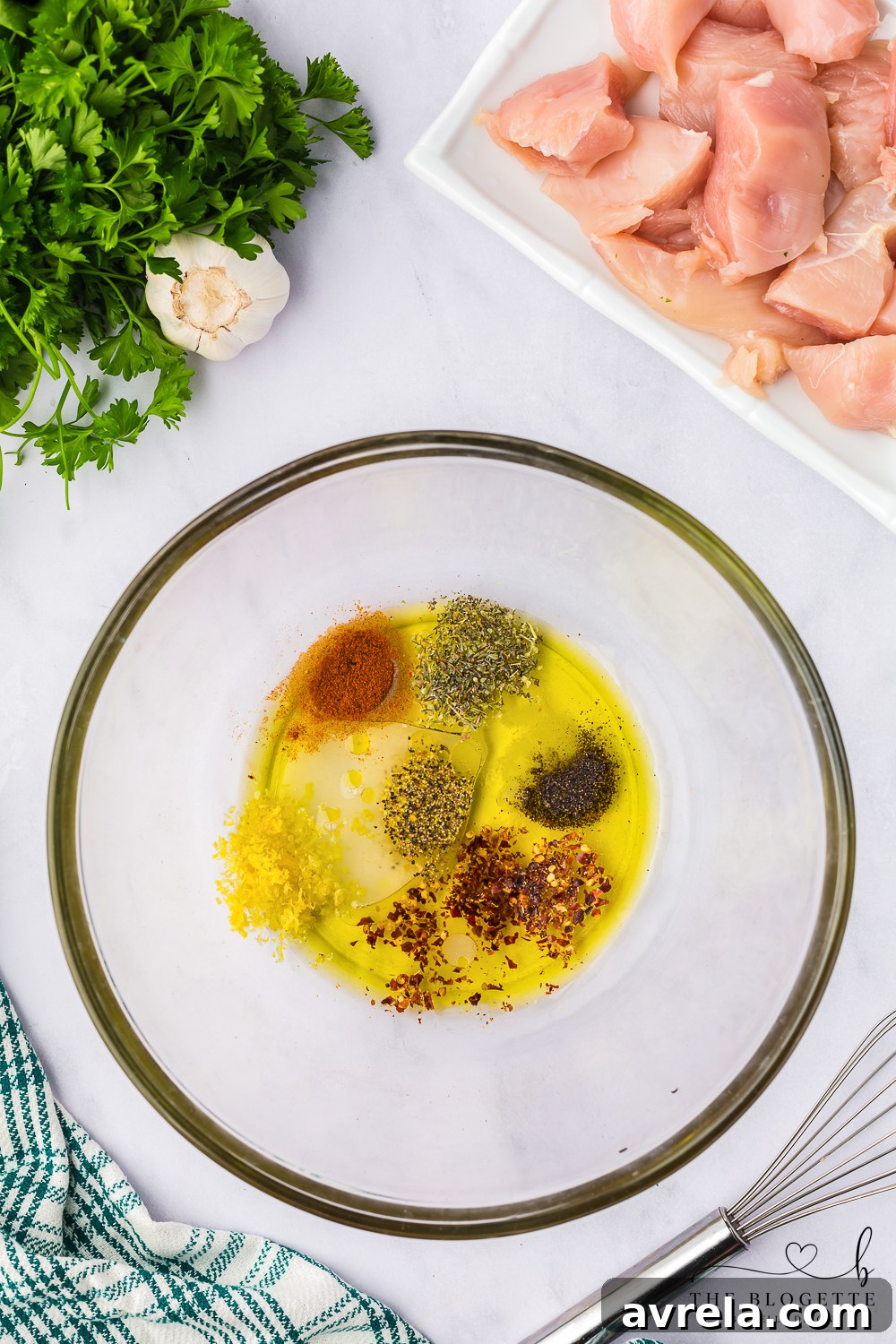 Chicken pieces expertly coated in a savory marinade, ready for cooking to enhance their flavor and texture.