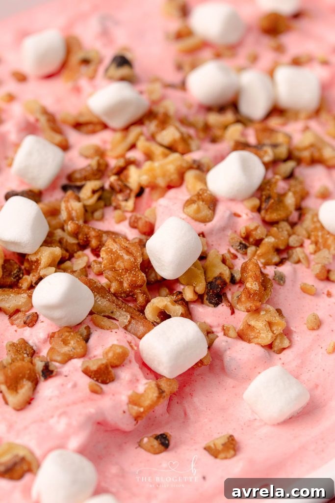 Cloud Nine Dessert 3 Easy, 5 ingredient Fluff Salad, also known simply as Pink Fluff! A classic and wonderful holiday dish served with friends and family.