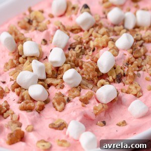 Easy, 5 ingredient Fluff Salad, also known simply as Pink Fluff! A classic and wonderful holiday dish served with friends and family.