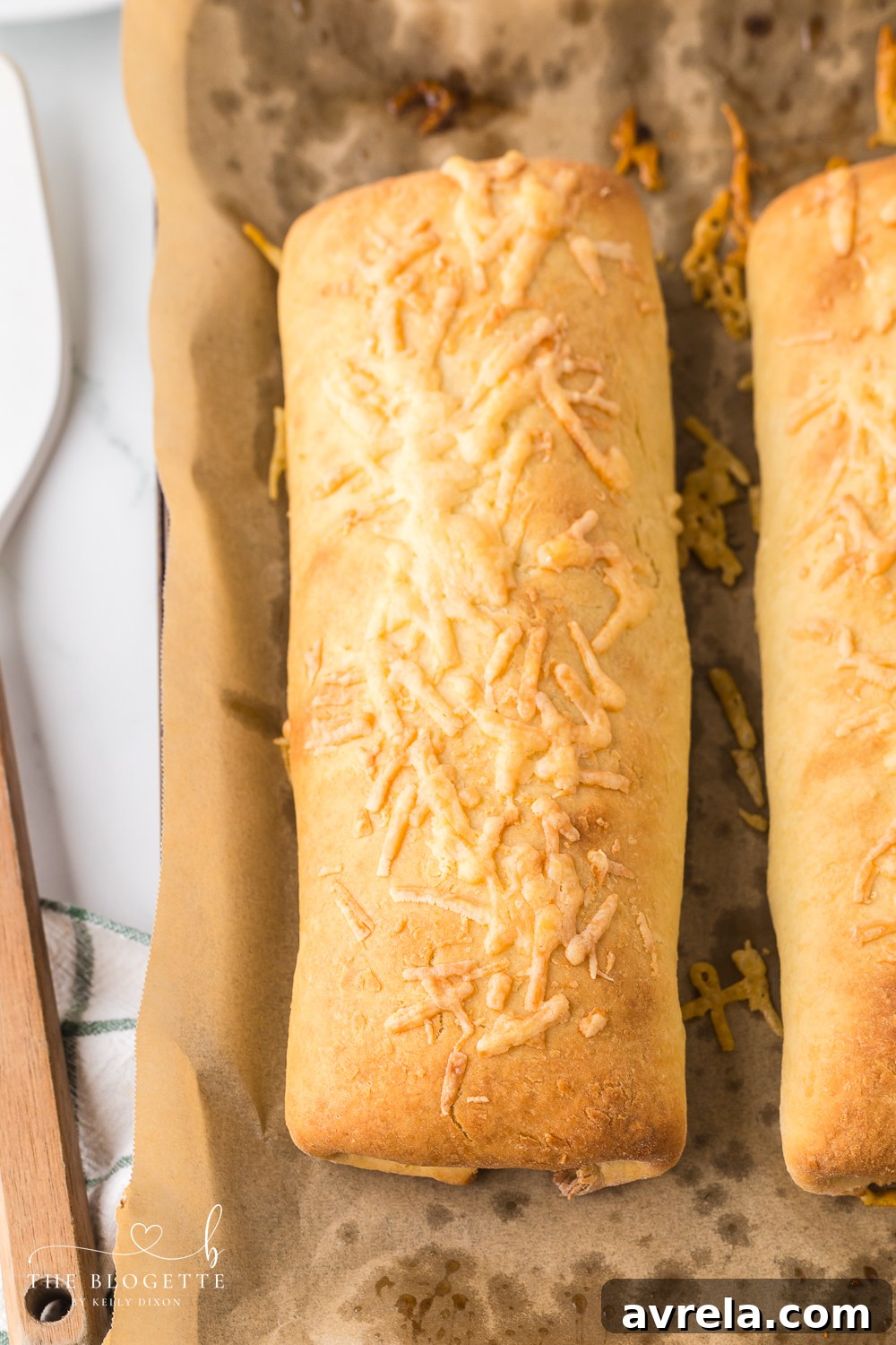 Costco Chicken Bake Copycat Recipe, perfectly golden and stuffed with cheesy chicken and bacon.
