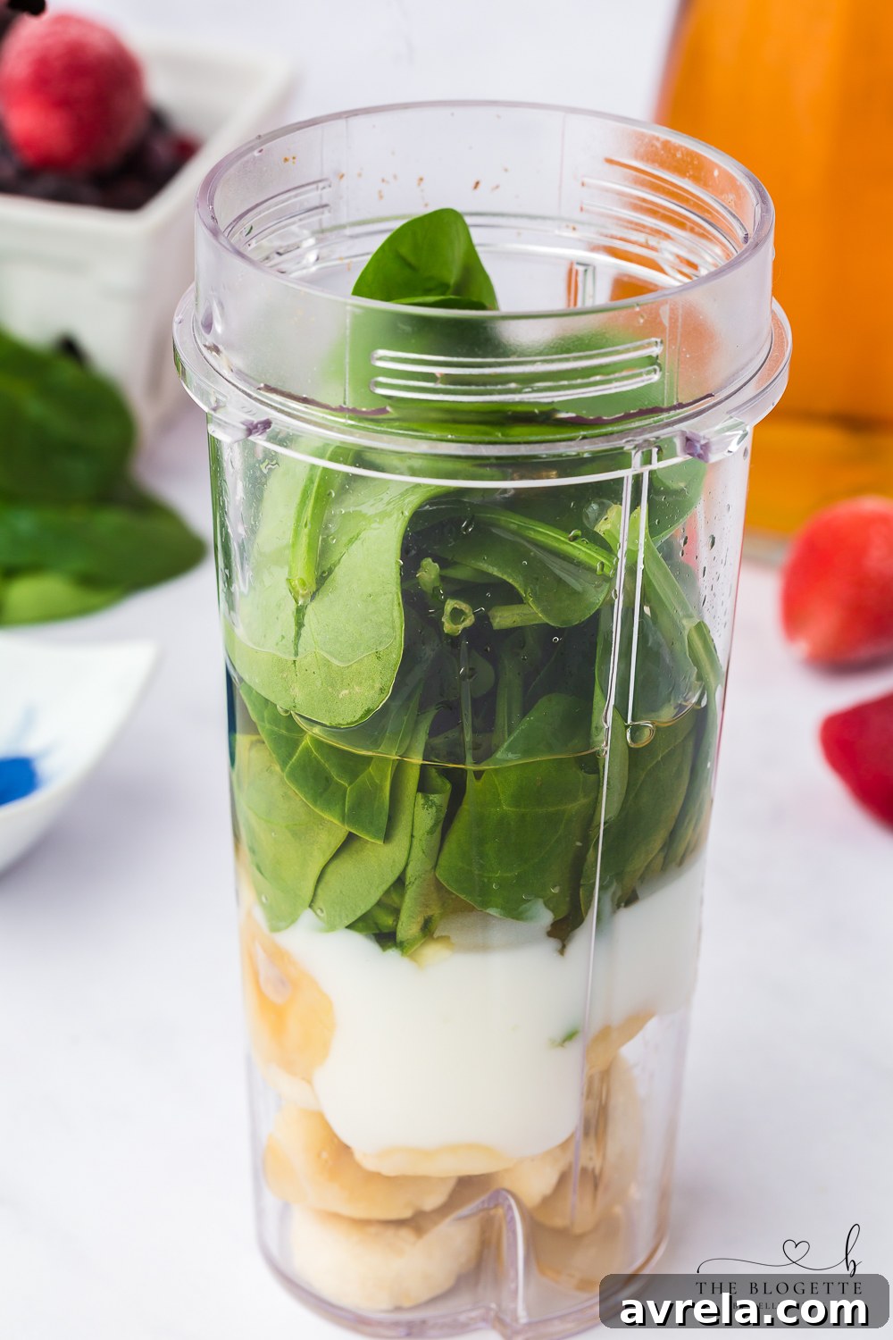 Kaleidoscope Smoothie 11 Green layer of a Rainbow Smoothie