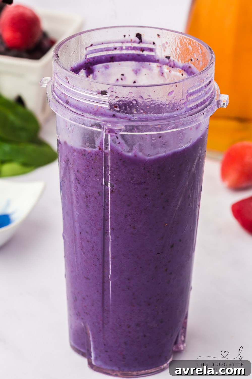 Kaleidoscope Smoothie 14 Purple layer of a rainbow smoothie