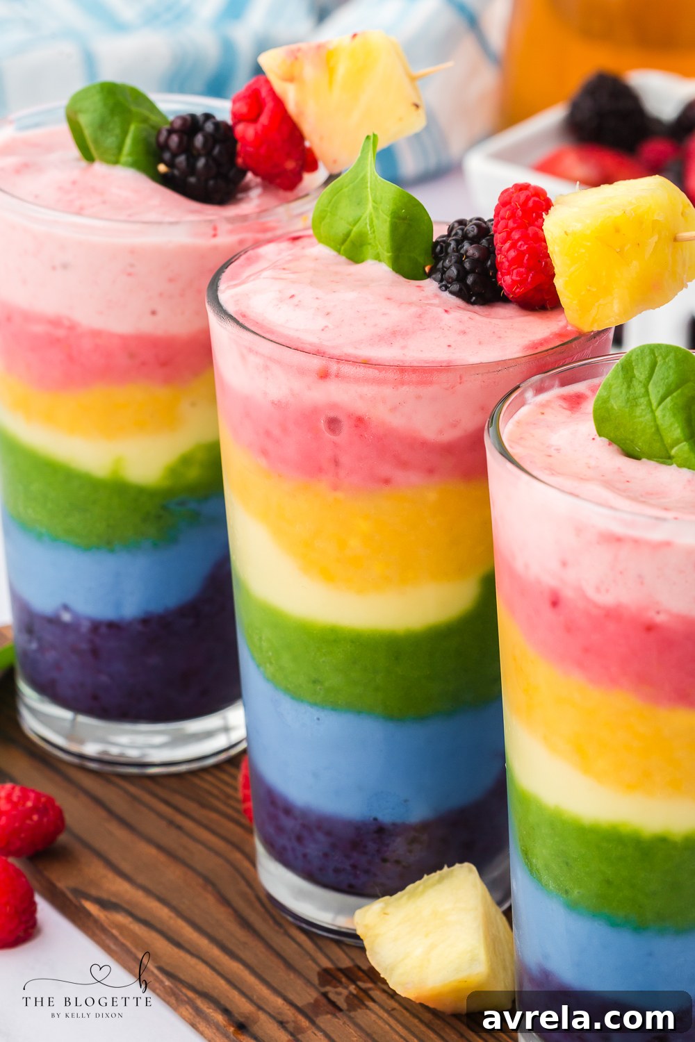Kaleidoscope Smoothie 20 Layering a Rainbow Smoothie for distinct colors