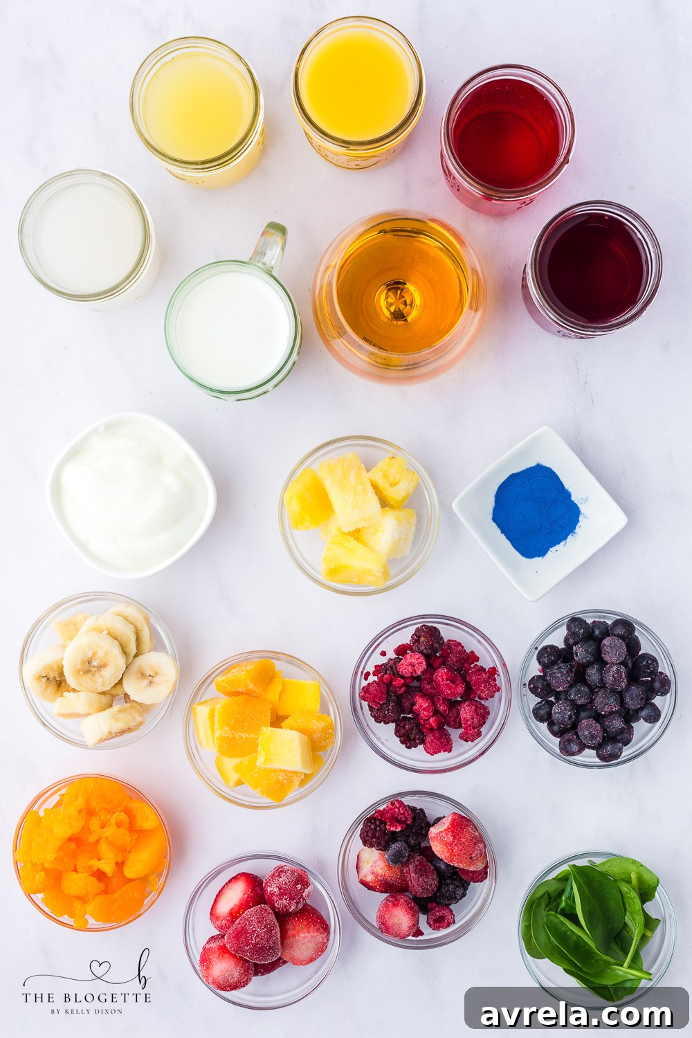 Kaleidoscope Smoothie 4 Ingredients for Rainbow Smoothie