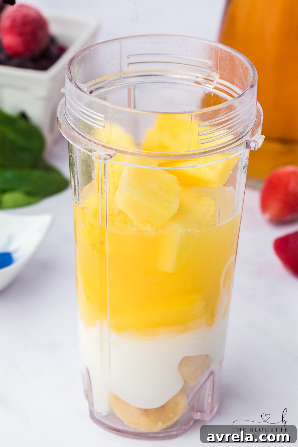 Kaleidoscope Smoothie 9 Yellow Layer of a Rainbow Smoothie