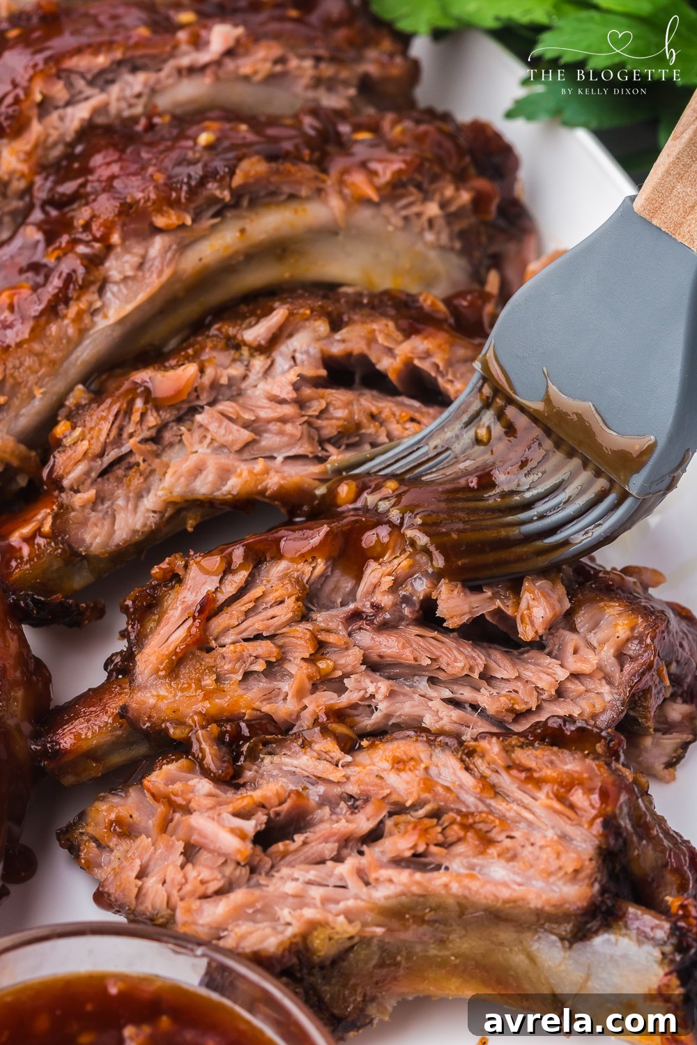 Ultimate Oven-Baked Ribs 16 Brush with sauce