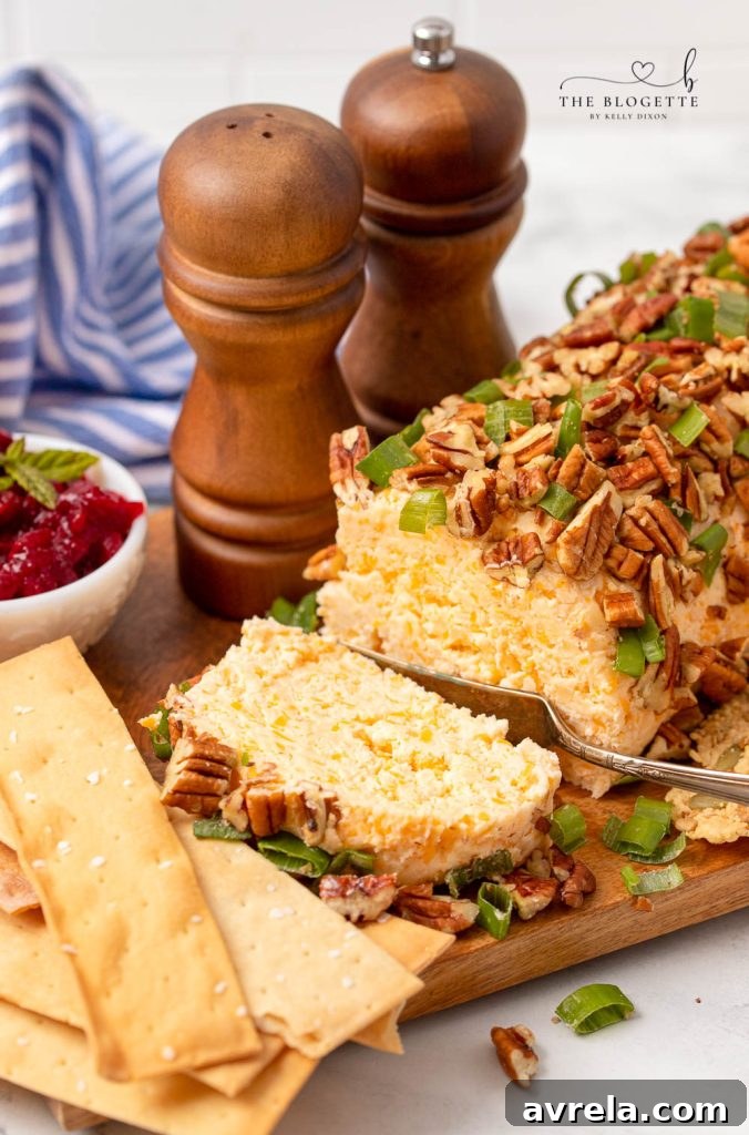 Gourmet Cheese Roll 3 Easy 15-minute prep creamy Cheese Log, a perfect appetizer for any special event or party.
