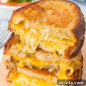 Make the best grilled cheese sandwich with this gourmet recipe! Golden sourdough, creamy cheese filling, and a garlic butter crust. Perfect with tomato soup!