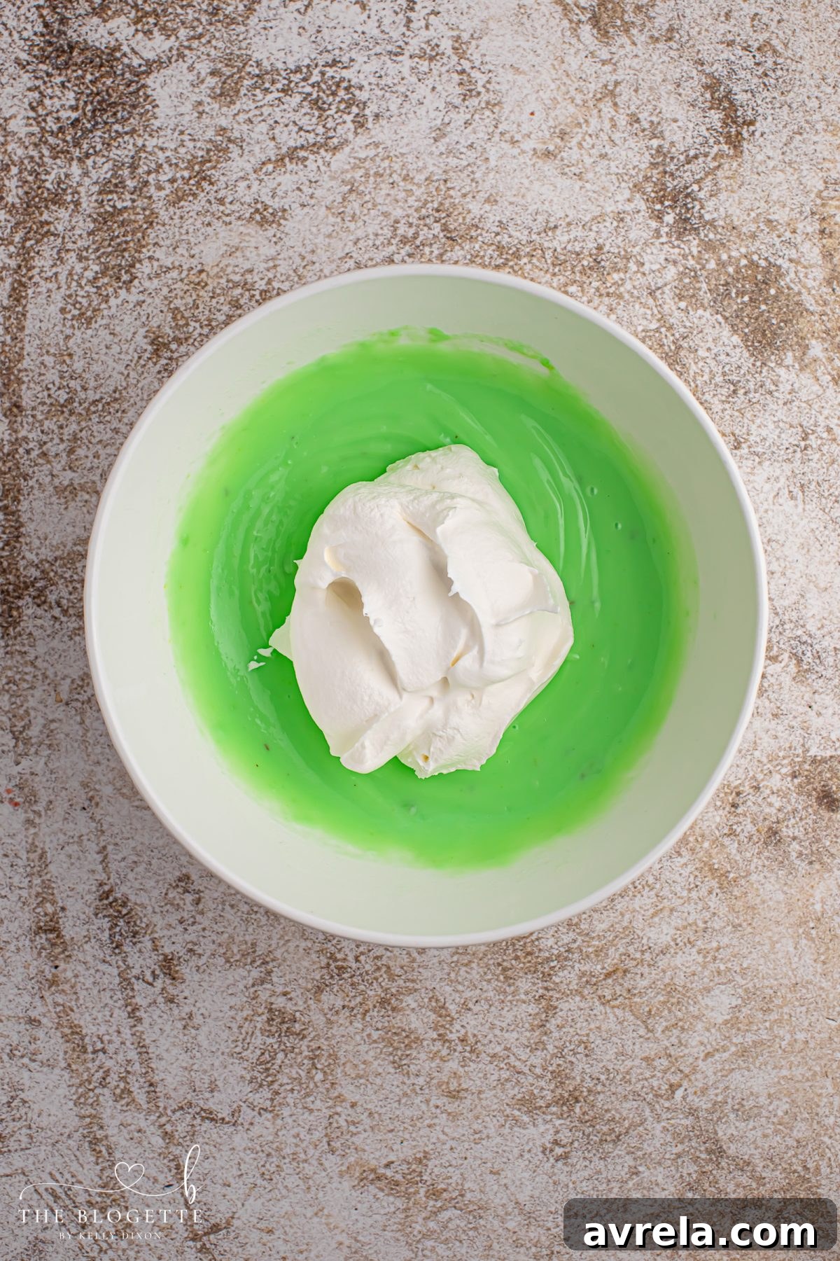Velvety Pistachio Pudding Shots 6 Fold in half of the Cool Whip
