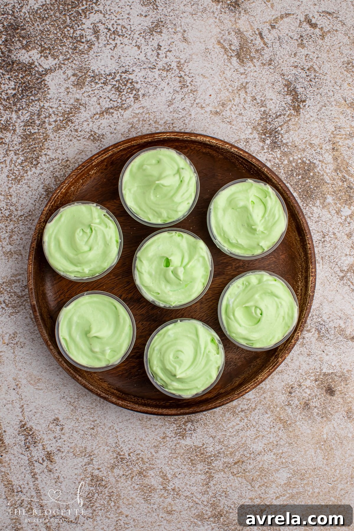 Velvety Pistachio Pudding Shots 8 Add more pudding on top