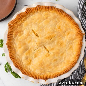 One of the most popular comfort food meals of all time, this Homemade Chicken Pot Pie has a flaky, buttery crust, a creamy sauce, and a deliciously filling mix of chicken and vegetables.