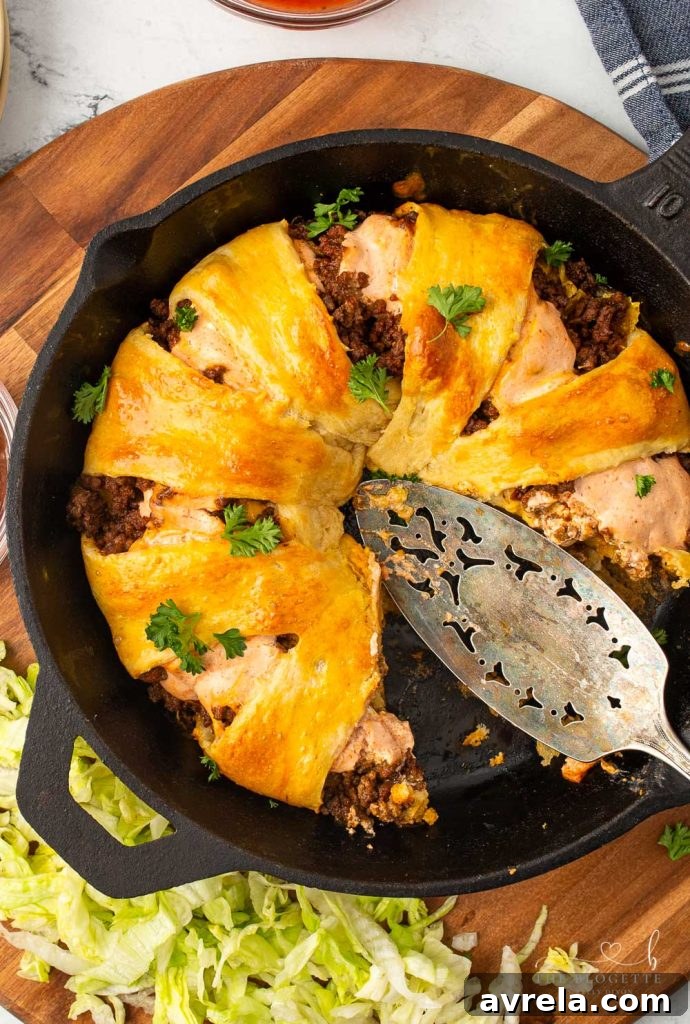 Taco Bell's Gordita Ring 8 A delicious Taco Bell Gordita Ring with a crescent twist! It's loaded with layers of seasoned meat, crispy taco shell pieces, and cheese.