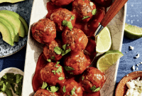 Albondigas in Rich Creamy Enchilada Sauce