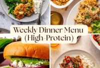 High Protein Weekly Dinner Plan