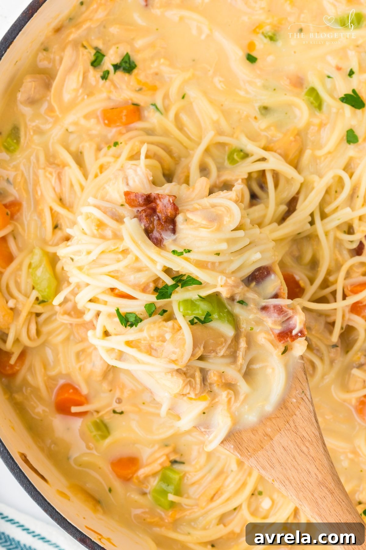 Crack Chicken Soup is the ultimate comfort food loaded with shredded chicken, crispy bacon, ranch flavor, and cheese
