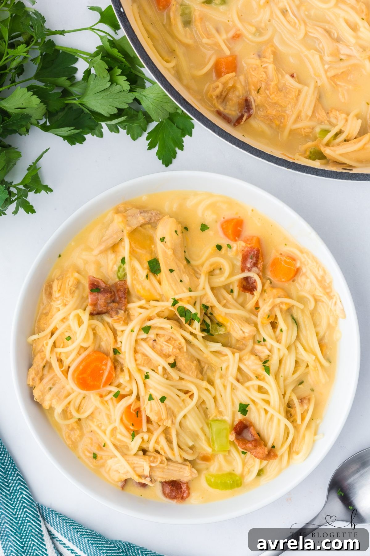 Crack Chicken Soup is the ultimate comfort food loaded with shredded chicken, crispy bacon, ranch flavor, and cheese, served in a bowl