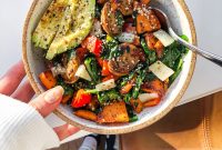Paleo Chicken Sausage Bowl with Roasted Potatoes and Greens