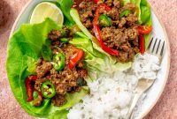 Thai Basil Beef Lettuce Wraps – Easy Low-Carb Dinner Recipe