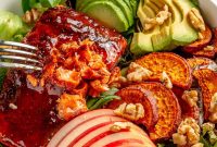 Grilled BBQ Salmon Bowls with Tangy Pineapple Slaw