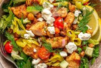 Easy Sheet Pan Greek Chicken with Chickpea Salad Recipe