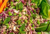 High-Protein Chicken & Edamame Salad with Citrus Dressing