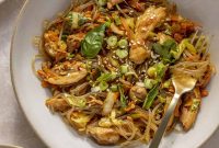 Sticky Honey-Garlic Chicken with Glass Noodles Recipe