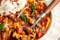 High-Protein Lasagna Soup Recipe — Easy, Hearty & Protein-Packed