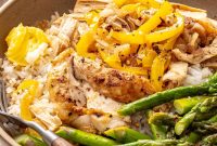 Savory Chicken Thigh Rice Bowls with Garlic Soy Glaze