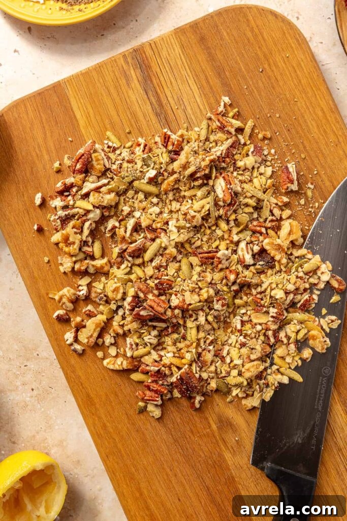 Nut crumble topping
