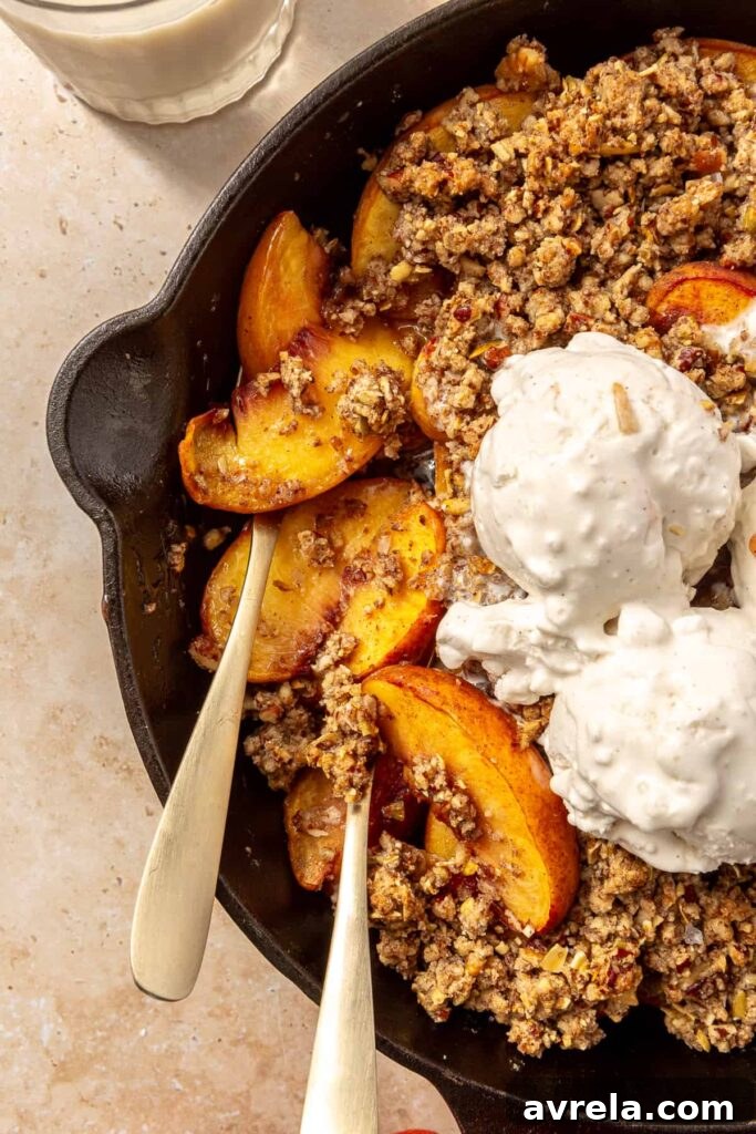 Peaches in skillet