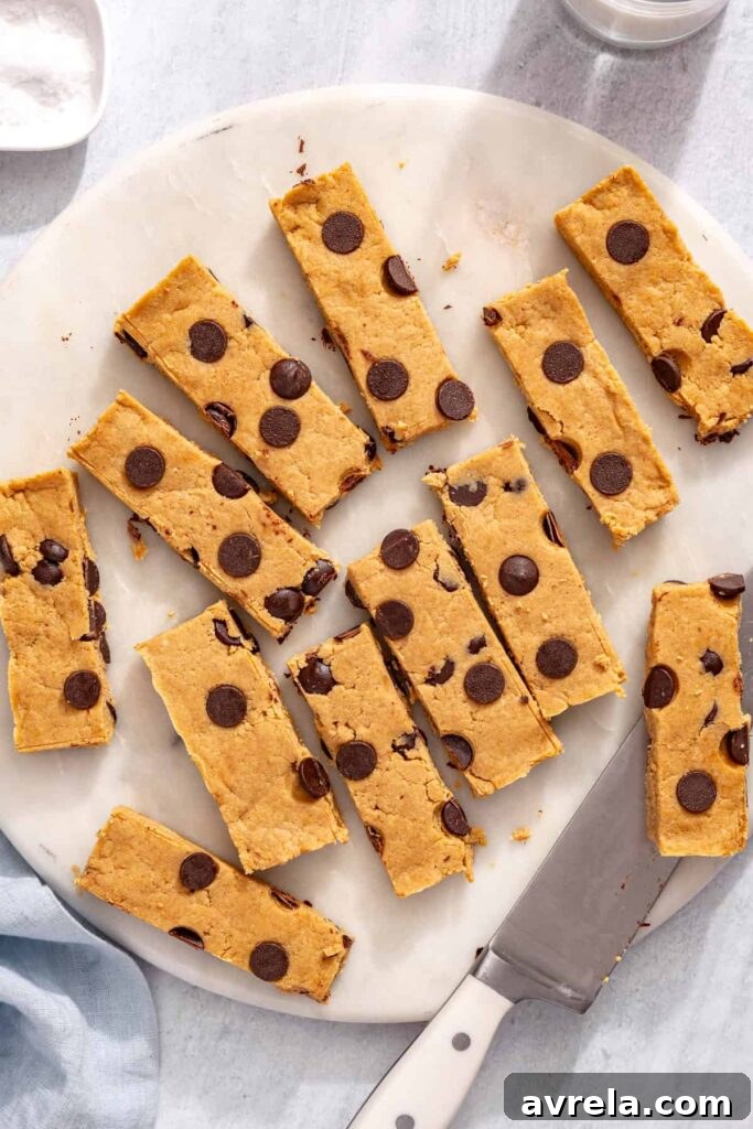 Homemade peanut butter protein bars served on plate