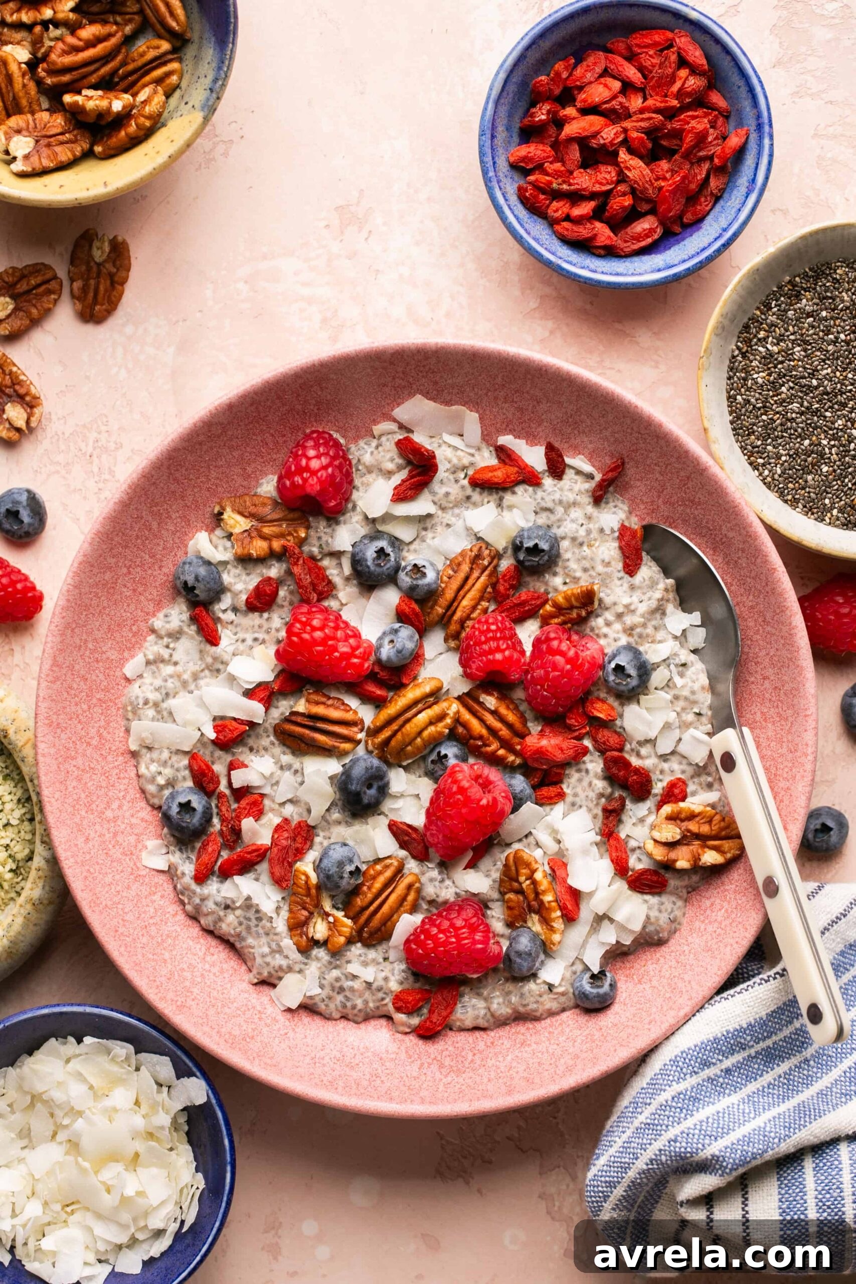 Creamy coconut chia pudding full image