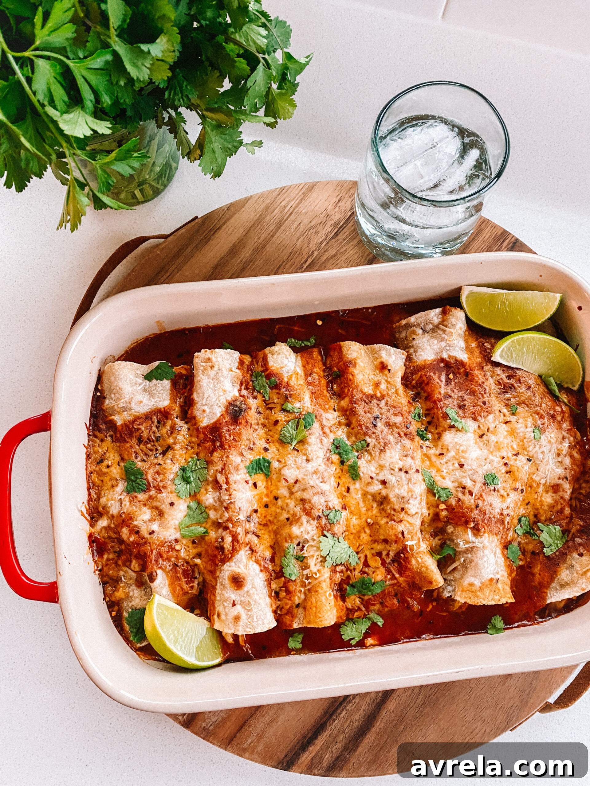 Shredded Chicken Enchiladas