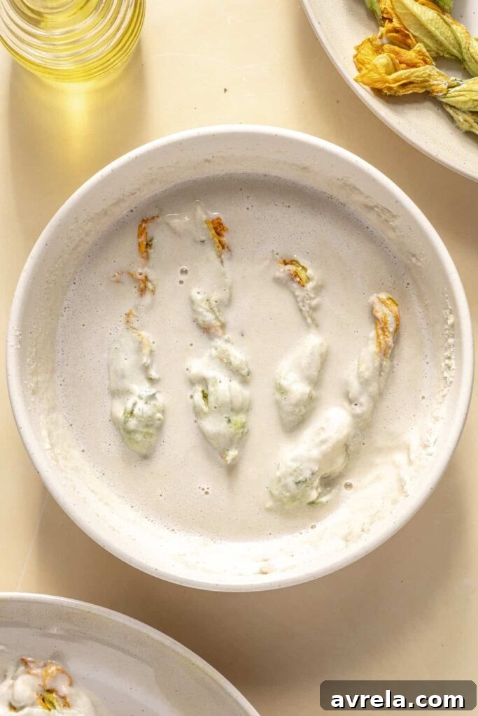 Crispy cooked blossoms